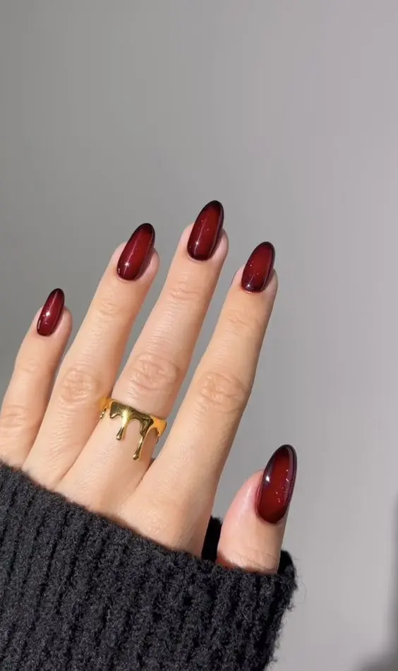 fall 2024 nail trends burgundy