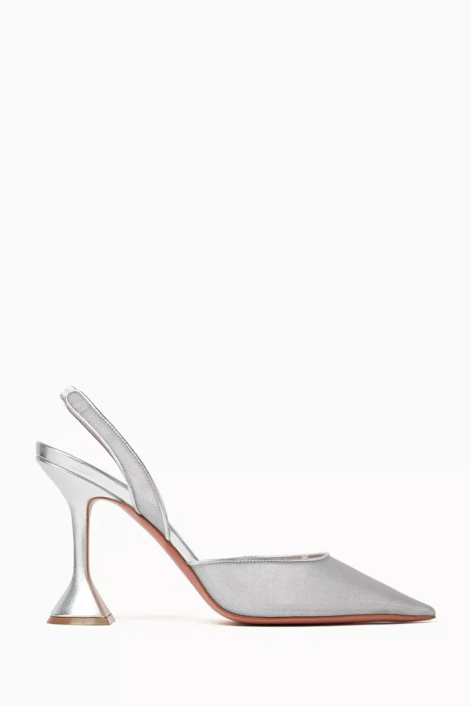 amina-muaddi-holli-95-slingback-pumps-in-mesh - Soigné Middle East