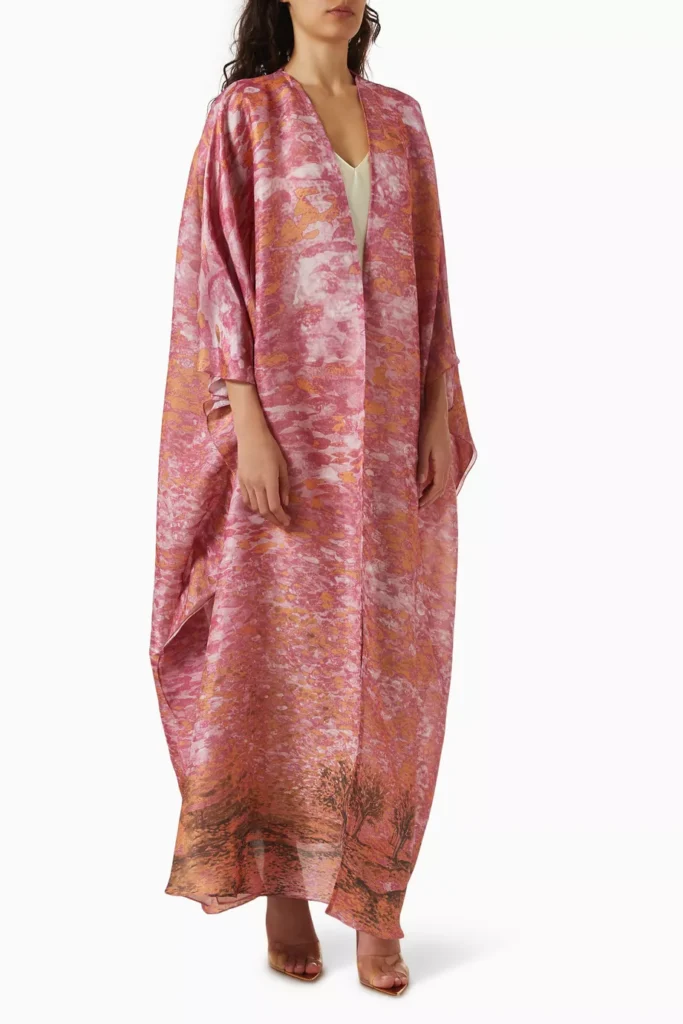 feryal-al-bastaki-all-over-print-abaya - Soigné Middle East