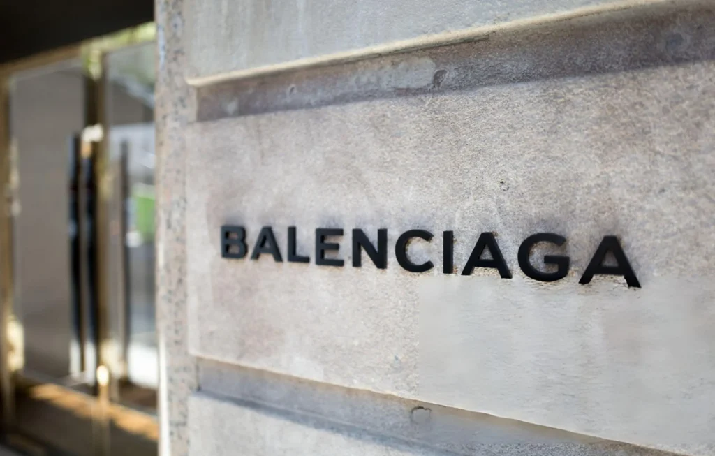A close-up of the Balenciaga at a Balenciaga shoe boutique for our Balenciaga Partners With Substack article
