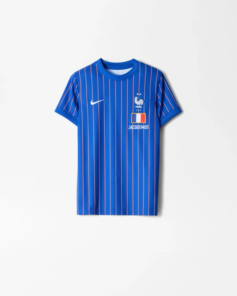 A product image of the JACQUEMUS+NIKE France Pre-match Jersey for Women