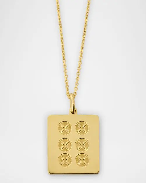 Product image of the Roberto Coin 18K Gold Mahjong Six of Circles Tile Necklace