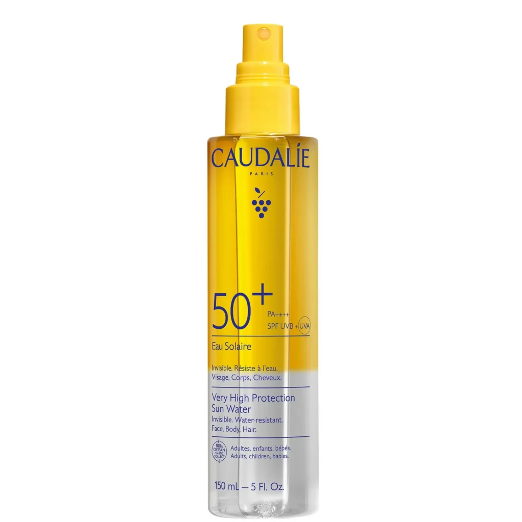 caudalie-vinosun-very-high-protection-sun-water-spf50 - Soigné Middle East Product image of the Caudalie Vinosun Very High Protection Sun Water SPF50+