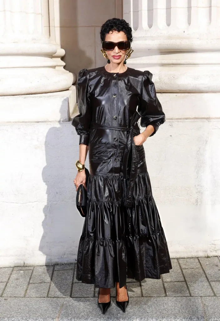 Farida Khelfa at the Saint Laurent Menswear SS27 show