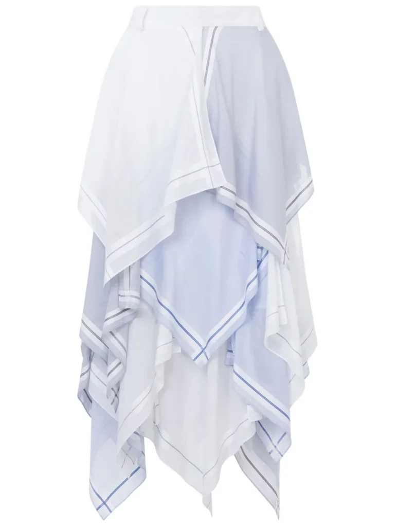 A product image of the Asymmetric Maxi Skirt by Moschino