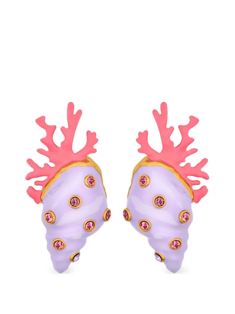 Product image of the Oscar De La Renta Coral Shell Earrings