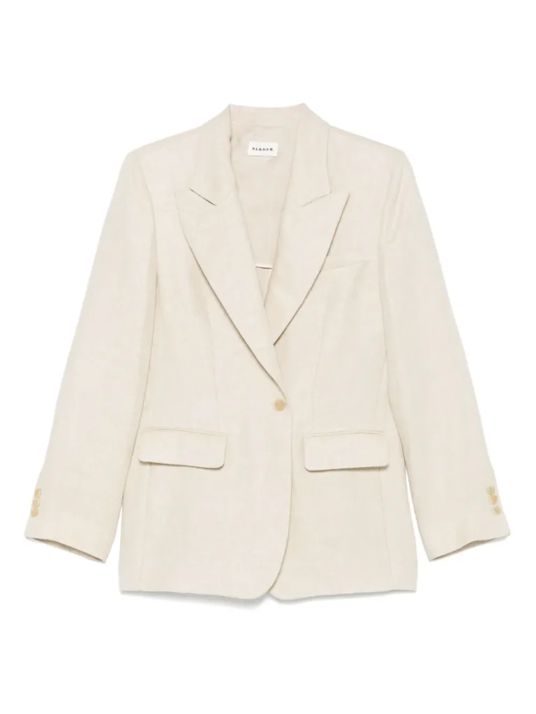A product image of a linen blazer by P.A.R.O.S.H