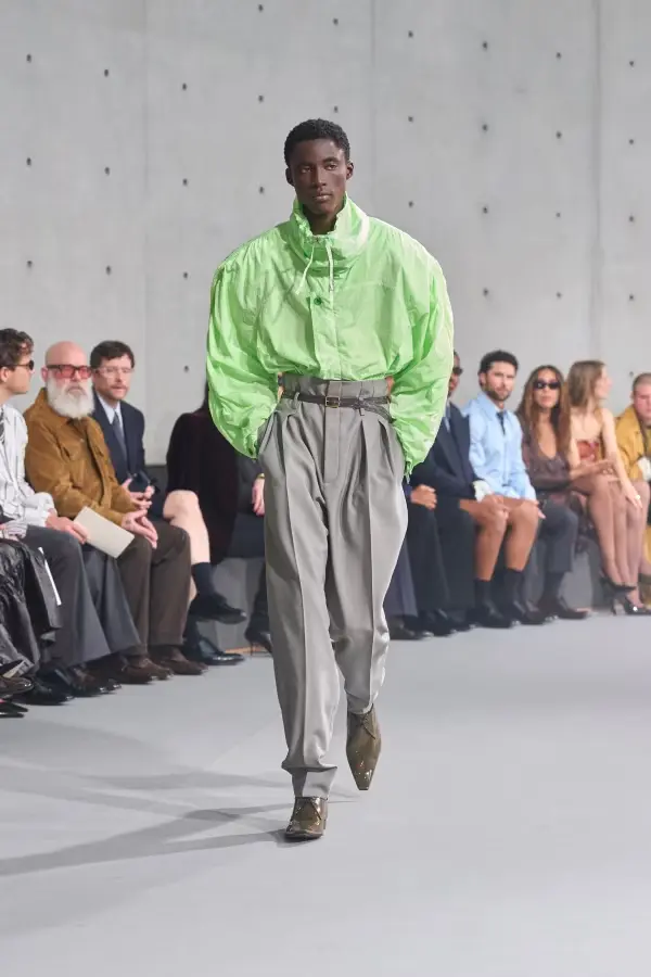 Image of a model walking the Saint Laurent Menswear SS27 show