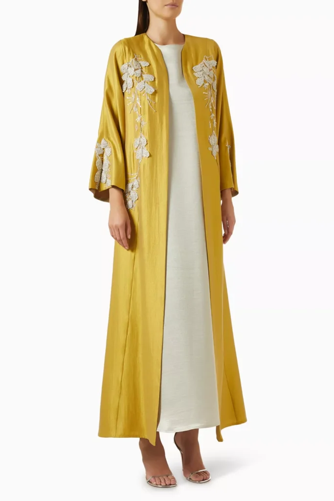 sh-collection-floral-embellished-abaya-set - Soigné Middle East A product image of the SH Collection Floral-embellished Abaya Set