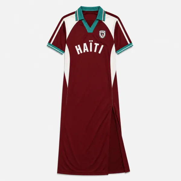 A product image of the Stella Jean L'haitiana Red Woman Dress