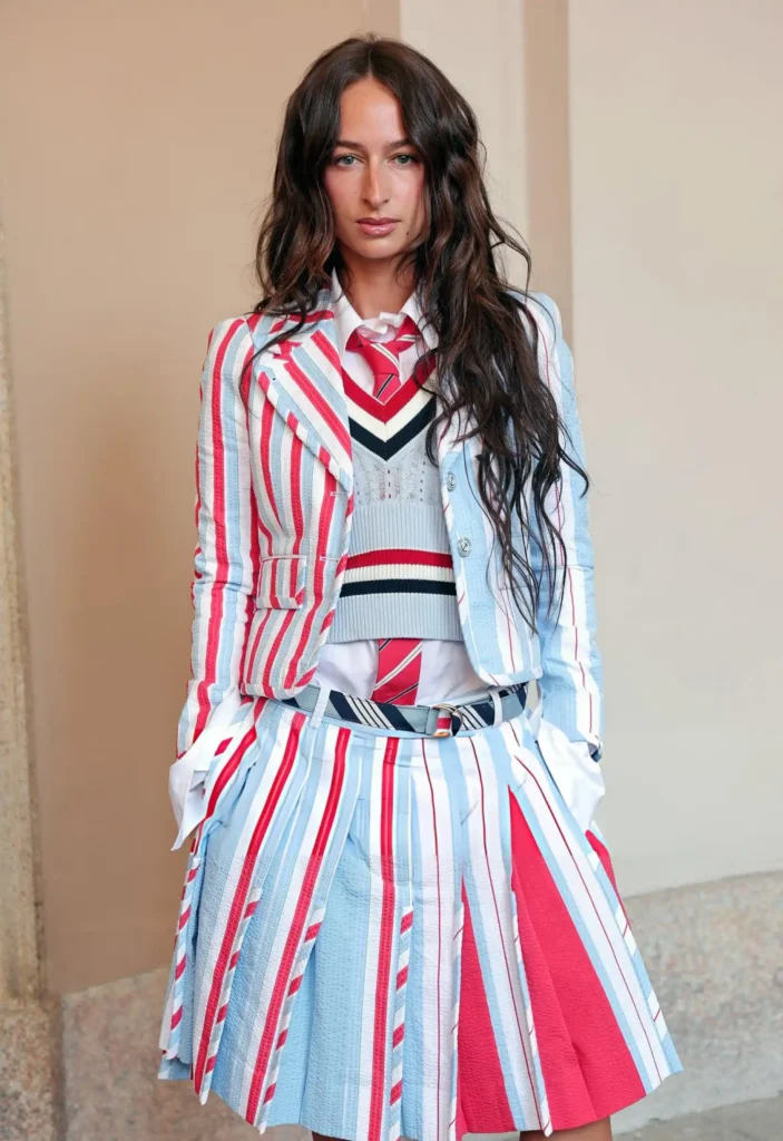 Izzi Allain at the Thom Browne SS27 show