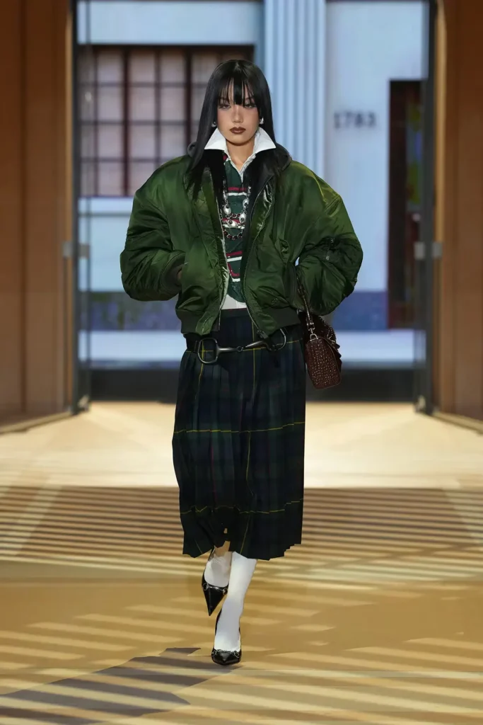 Image of a model walking the Gucci SS27 show