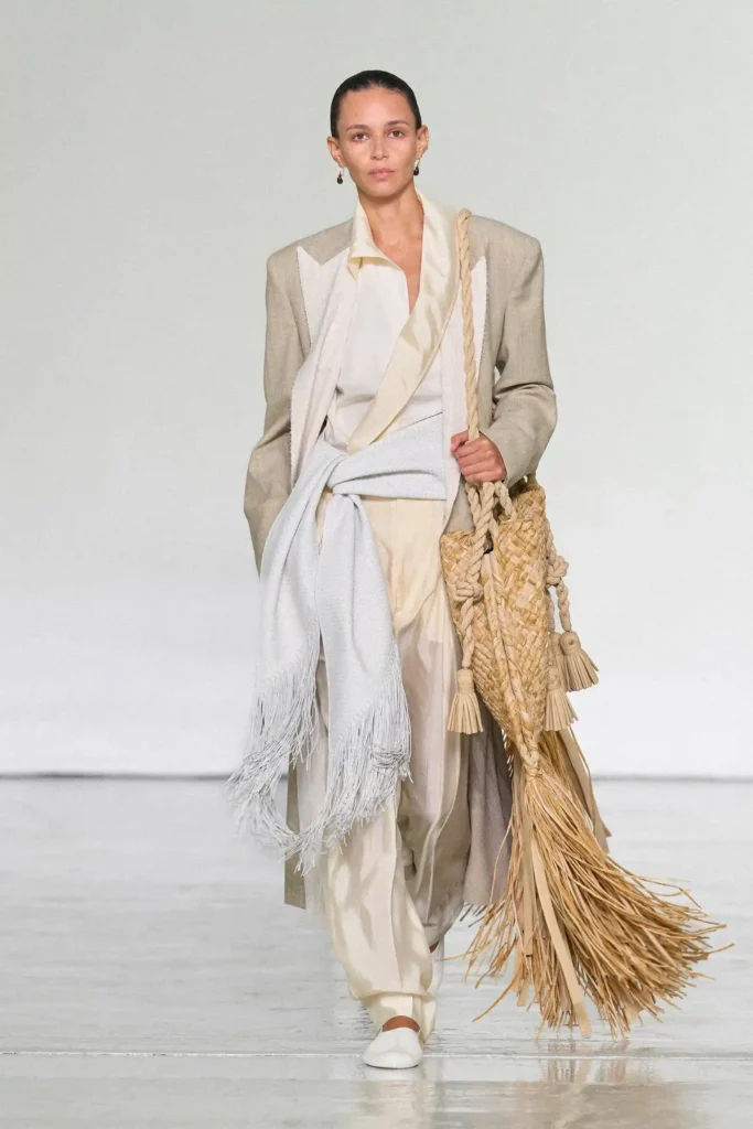 Image of a model walking the Bottega Veneta SS27 show