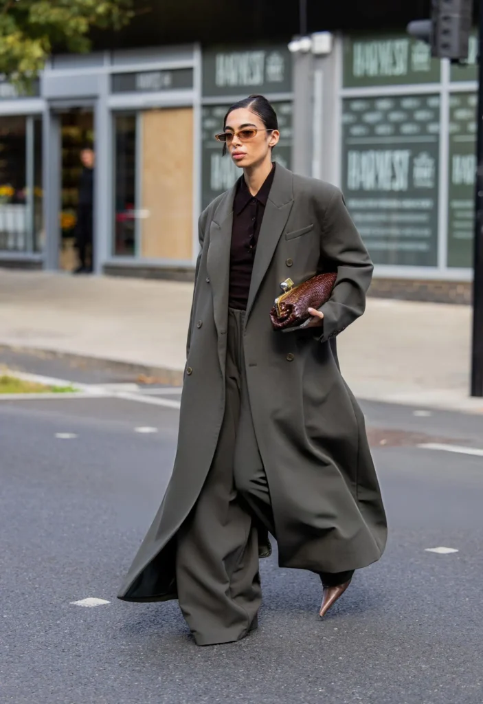 A guest attending London Fashion Week