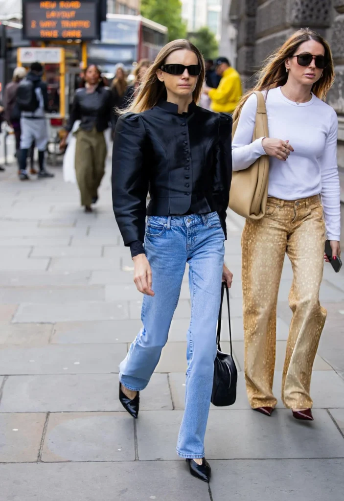 A guest attending London Fashion Week
