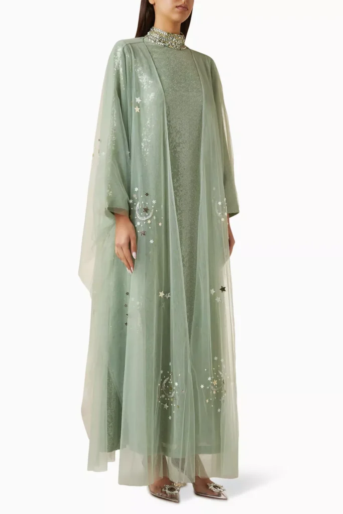 product image of the Ola by Ohaila Khan Sequin-embellished Cape Kaftan