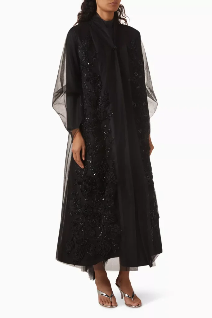 product image of the Ruya Studio Embellished Abaya Set in Organza