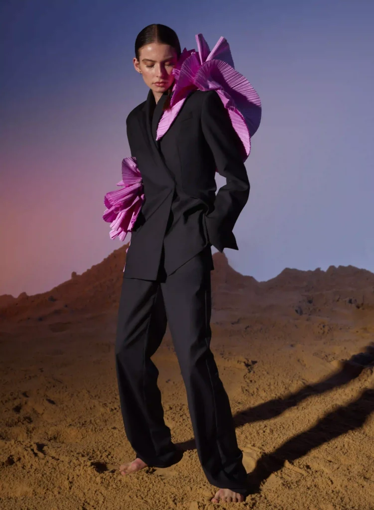 yousef-akbar-ss23 - Soigné Middle East We interview Yousef Akbar and use this image of a model for his SS23 collection