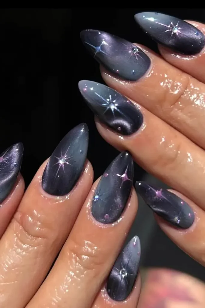 image of celestial nails, for our Halloween Makeup And Nail Looks round up