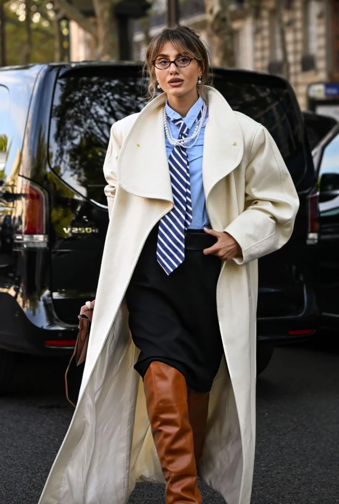 image of a guest attending paris fashion week SS27, for our modest fashion inspo round up