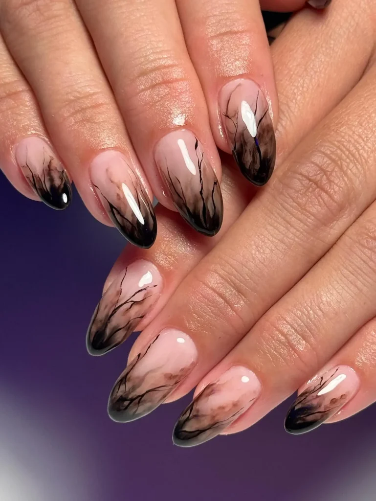 image of smoke effect nails
