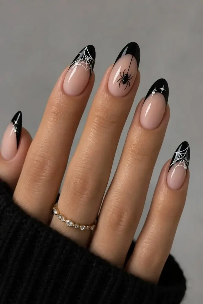 image of spider web nails