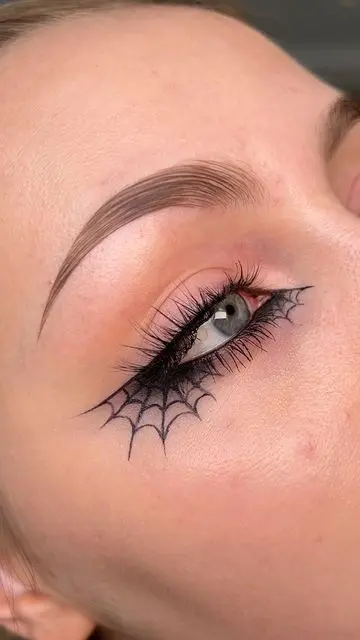 image of spiderweb makeup