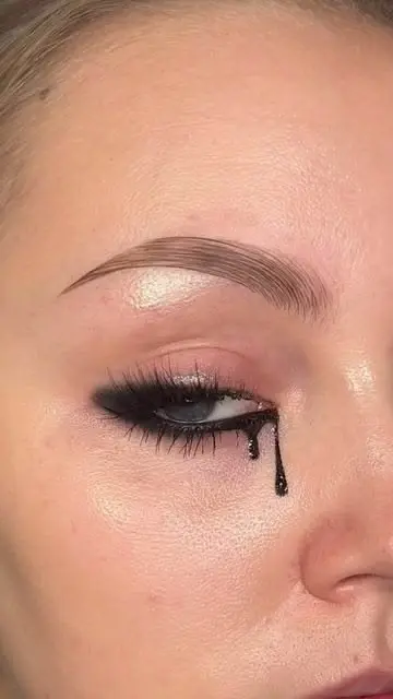 Image of tear drop makeup