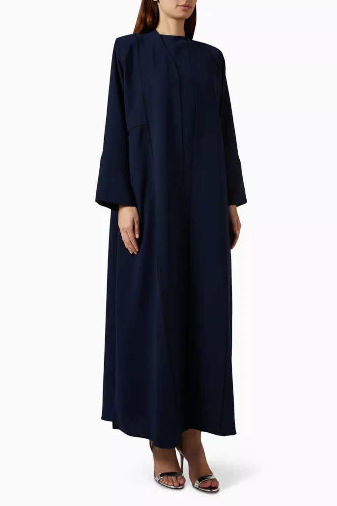 image of Al Mraikn 3-Piece Abaya Set in Airflow Crepe
