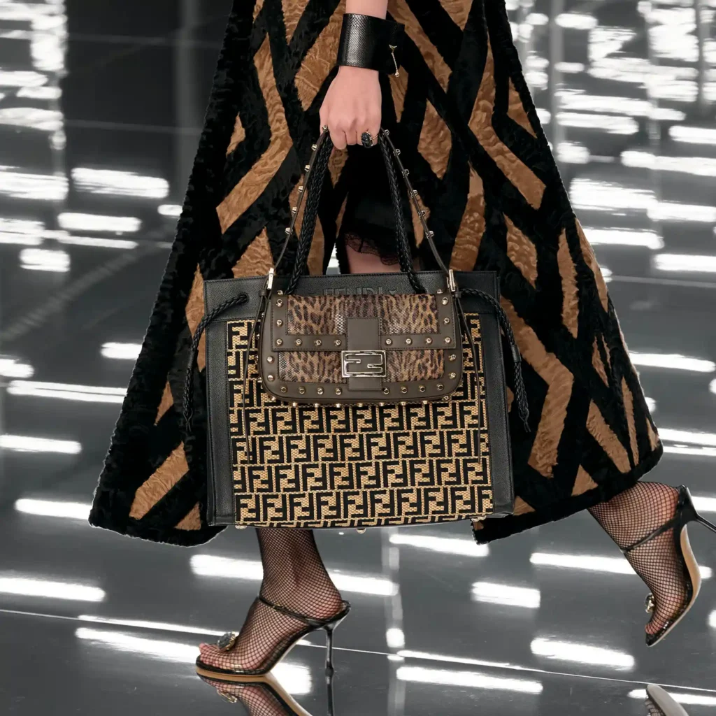 Image of a model at the Fendi SS27 show