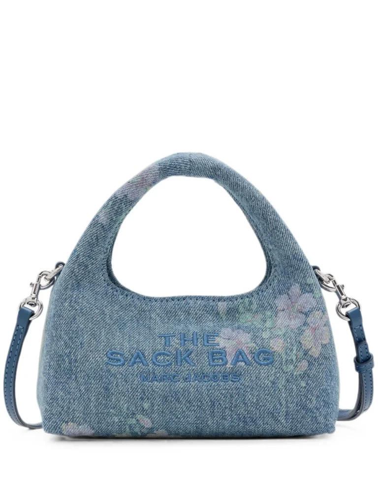 image of Marc Jacobs Micro Crossbody Sack Bag in Antique Floral Denim, for our Abaya Colour Combinations roundup