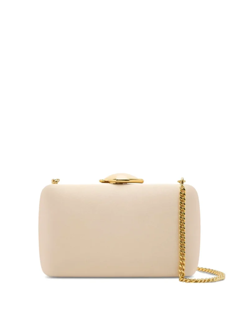 image of Oscar De La Renta Leather Clutch Bag