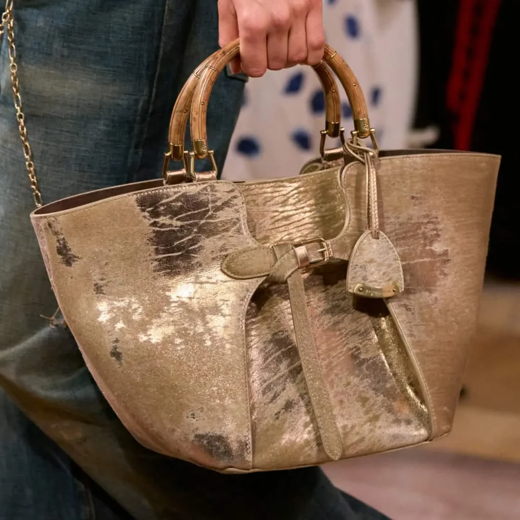 Image of a bag at the ralph lauren SS27 show